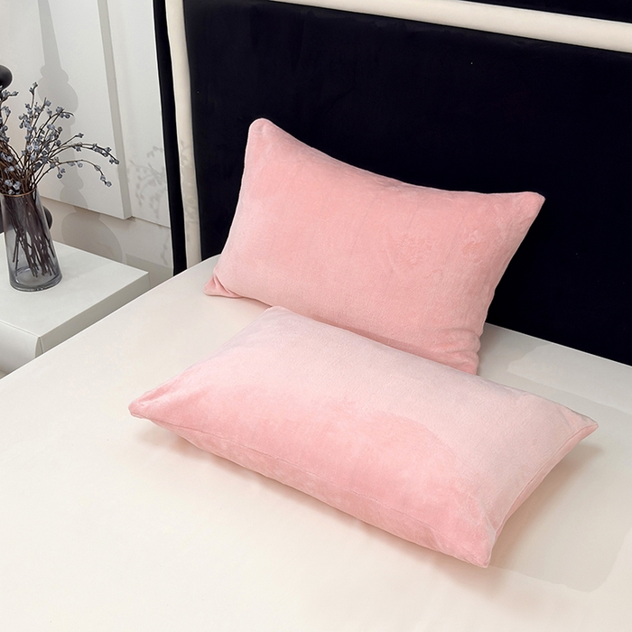 91家纺网 家纺一手货源 找家纺 （总）2025新款高克重纯色保暖牛奶绒单床笠枕套