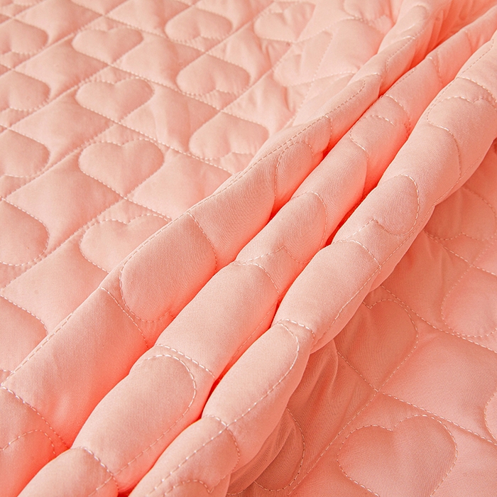 91家纺网 家纺一手货源 找家纺 艾裙海 2025新款云朵棉蕾丝刺绣花边夹棉床裙单床裙床裙单件爱心系列 爱心玉色