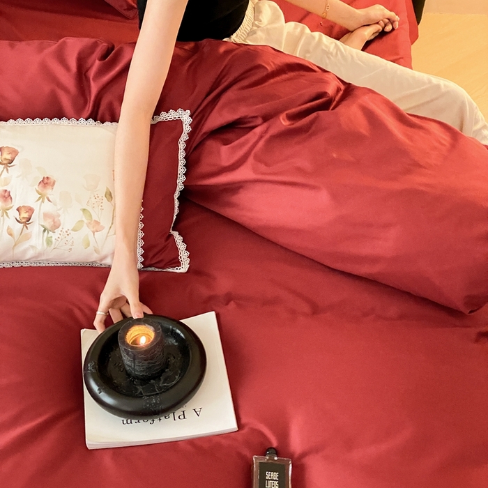 91家纺网 家纺一手货源 找家纺 （总）优然居家纺 2025新款数码印花贴布绣婚庆四件套-醉嫣然