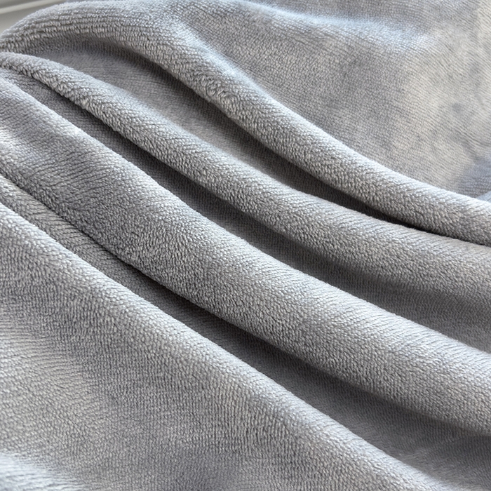 91家纺网 家纺一手货源 找家纺 2025新款高克重纯色保暖牛奶绒单床笠枕套 烟灰色