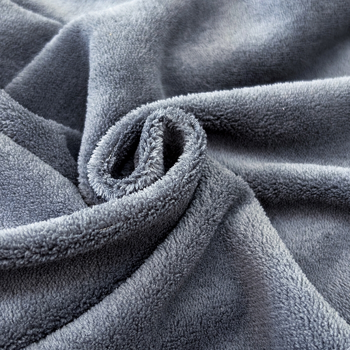 91家纺网 家纺一手货源 找家纺 2025新款高克重纯色保暖牛奶绒单床笠枕套 高级灰