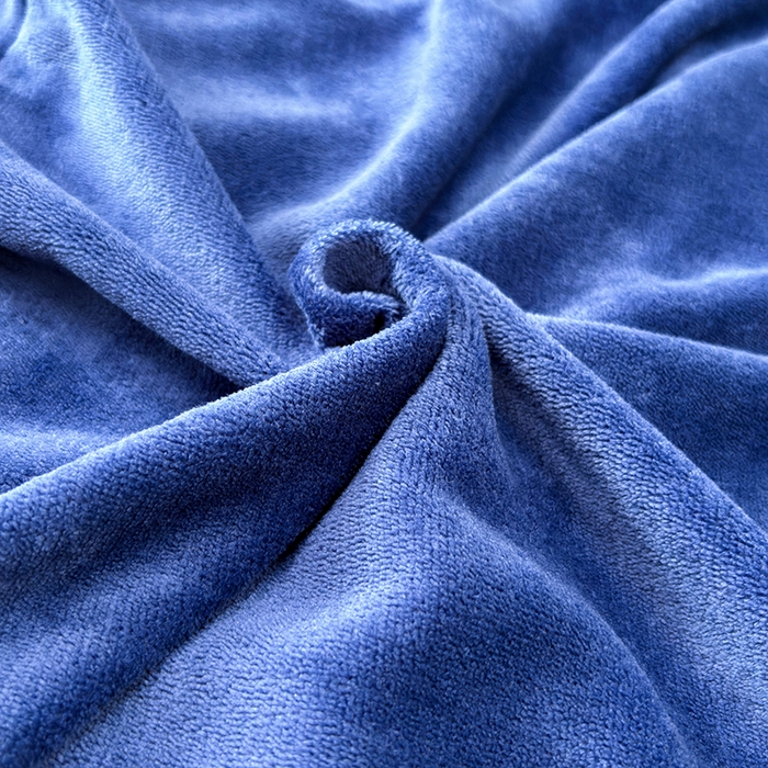 91家纺网 家纺一手货源 找家纺 2025新款高克重纯色保暖牛奶绒单床笠枕套 宝蓝色