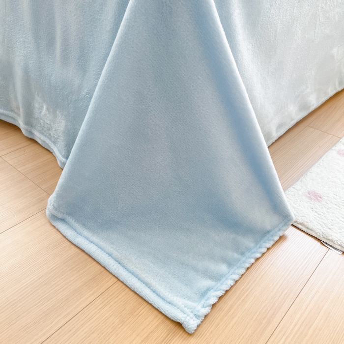 91家纺网 家纺一手货源 找家纺 川悦生活 2025新款立体雪花绒印花大床四件套系列一场景一 彩虹爱心蓝