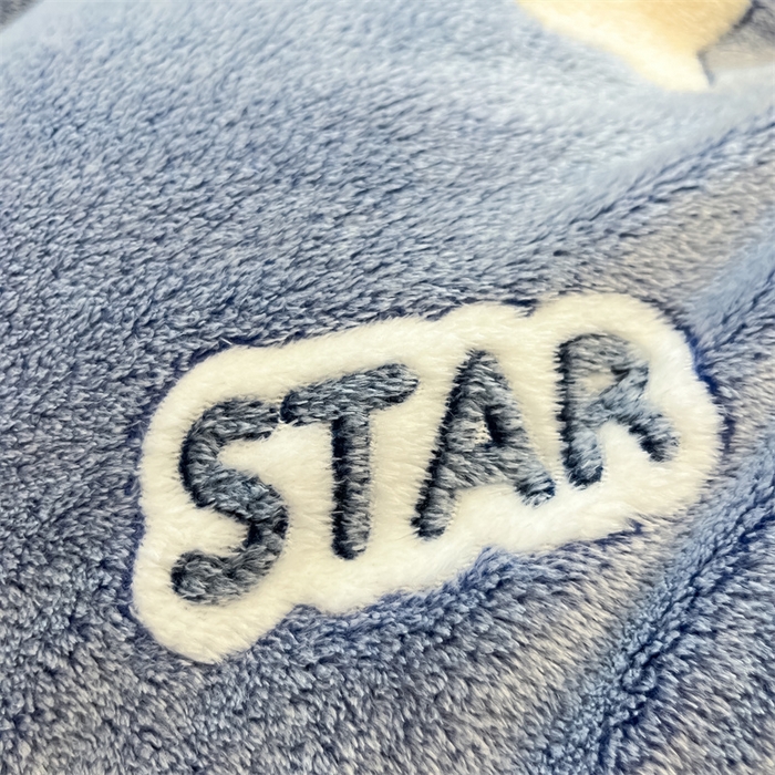 91家纺网 家纺一手货源 找家纺 川悦生活 2025新款立体雪花绒印花大床四件套系列一场景一 藏蓝星语