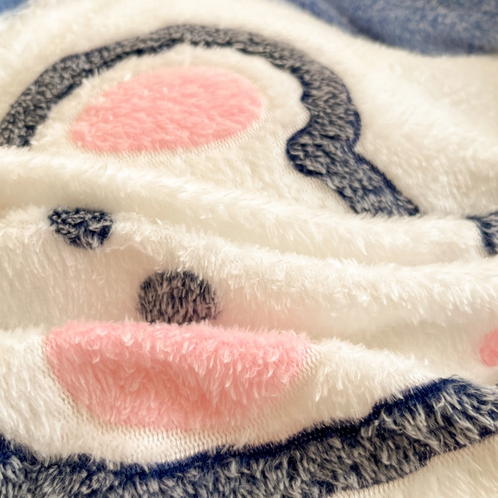 91家纺网 家纺一手货源 找家纺 川悦生活 2025新款立体雪花绒印花大床四件套系列一场景一 可爱熊