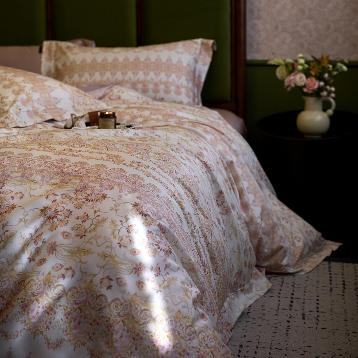 91家纺网 家纺一手货源 找家纺 （总）轩和家居 2025新款 【不断货】70SA类轻奢长绒棉印花四件套正品YKK拉链+精品做工+独版（控价，不低于458）