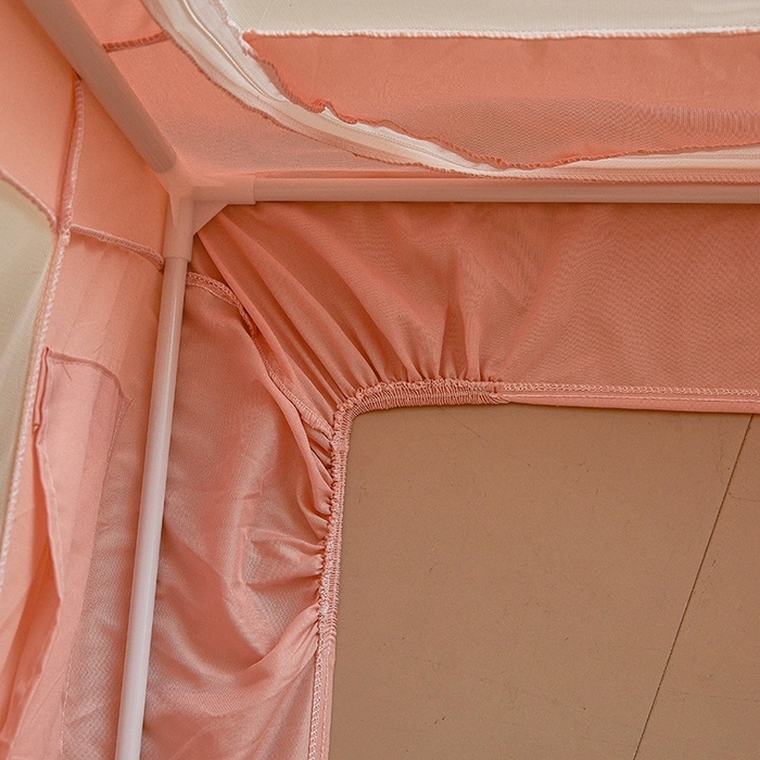 91家纺网 家纺一手货源 找家纺 （总）富莱星蚊帐 2025新款无涂层温和植绒强遮光学生蚊帐-浅语