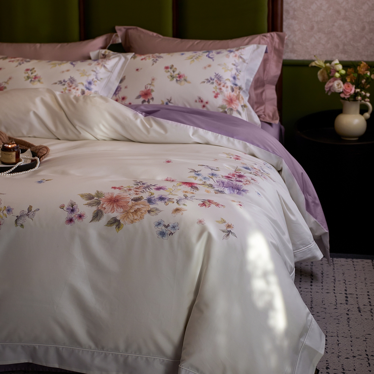 91家纺网 家纺一手货源 找家纺 （总）轩和家居 2025新款 【不断货】70SA类轻奢长绒棉印花四件套正品YKK拉链+精品做工+独版（控价，不低于458）