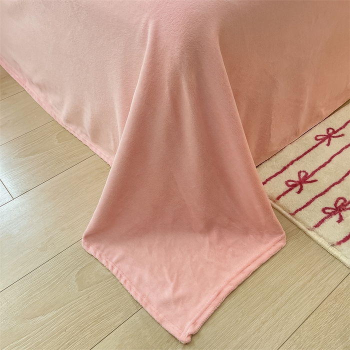 91家纺网 家纺一手货源 找家纺 川悦生活 2025新款立体雪花绒印花大床四件套系列一场景一 秋语-红豆