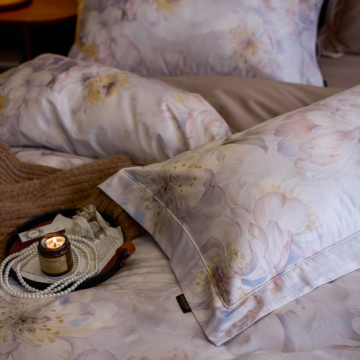 91家纺网 家纺一手货源 找家纺 2025新款 【不断货】70SA类轻奢长绒棉印花四件套正品YKK拉链+精品做工+独版（控价，不低于458） 花吟