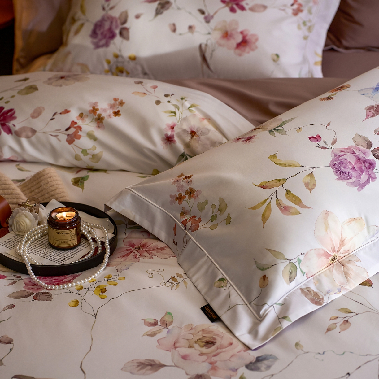 91家纺网 家纺一手货源 找家纺 2025新款 【不断货】70SA类轻奢长绒棉印花四件套正品YKK拉链+精品做工+独版（控价，不低于458） 满芳庭