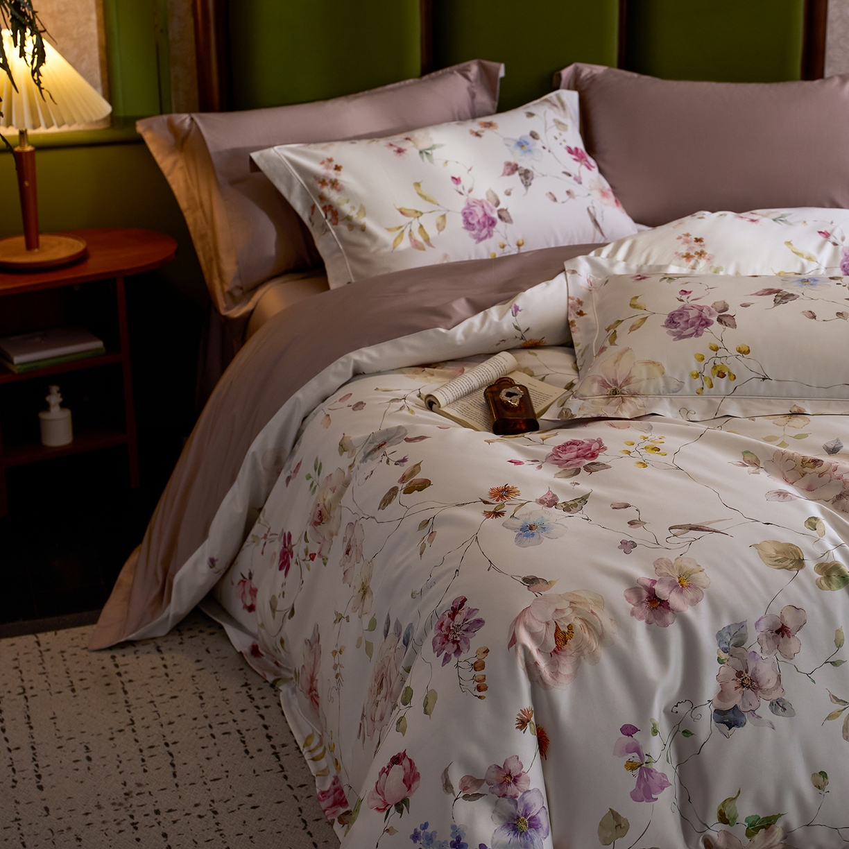 91家纺网 家纺一手货源 找家纺 2025新款 【不断货】70SA类轻奢长绒棉印花四件套正品YKK拉链+精品做工+独版（控价，不低于458） 满芳庭