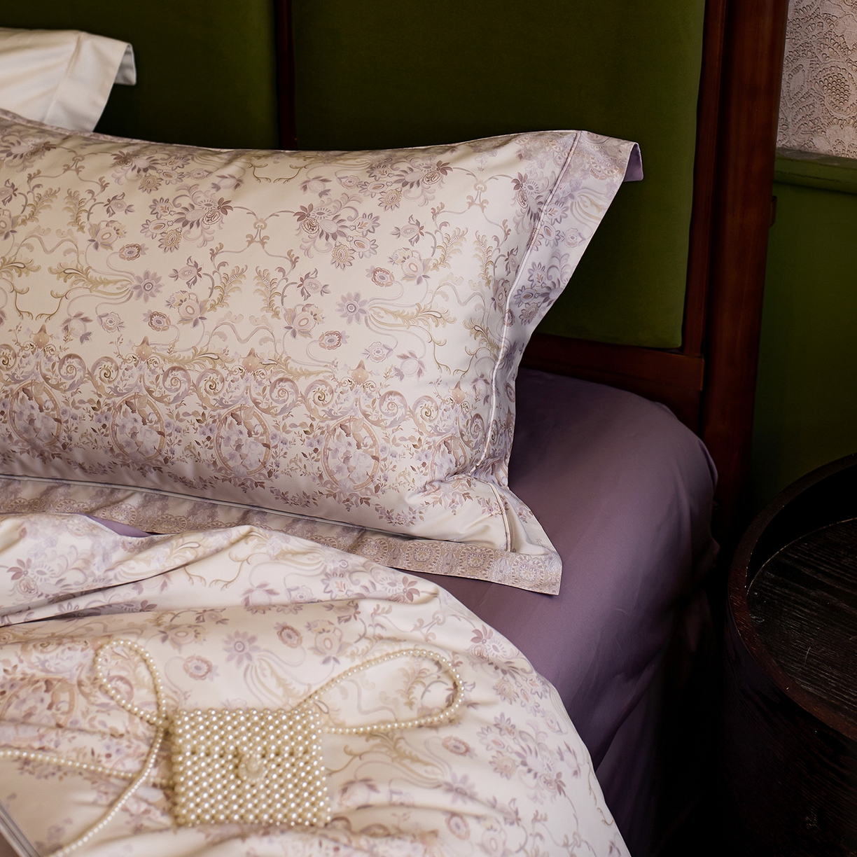 91家纺网 家纺一手货源 找家纺 2025新款 【不断货】70SA类轻奢长绒棉印花四件套正品YKK拉链+精品做工+独版（控价，不低于458） 西曼花诗