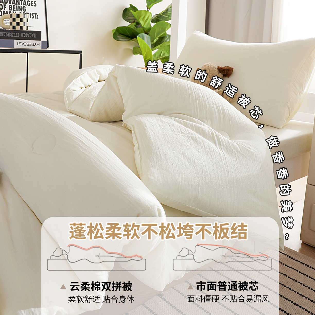 91家纺网 家纺一手货源 找家纺 （总）益多眠 2026新款双拼云朵被被子被芯