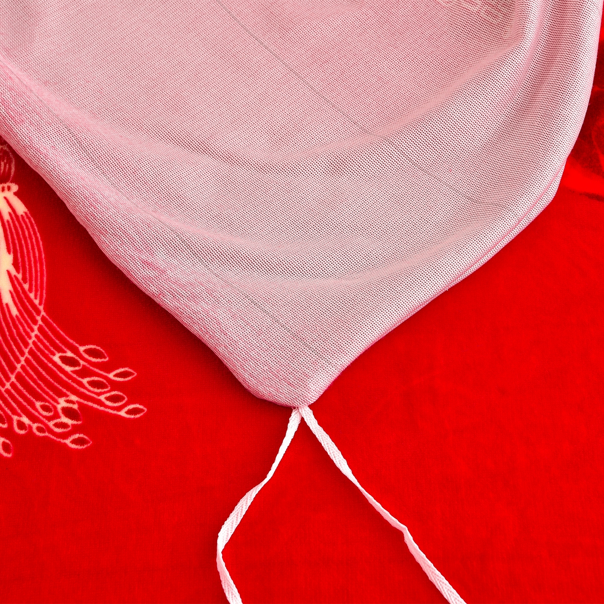 91家纺网 家纺一手货源 找家纺 博兰蒂 2025新款床裙款高克重牛奶绒印花四件套 喜结良缘