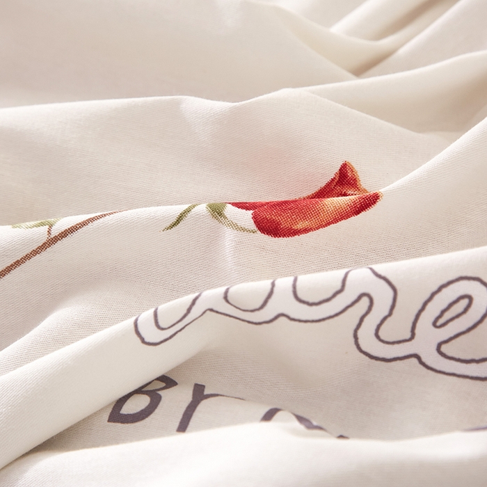 91家纺网 家纺一手货源 找家纺 启航家居 2025新款全棉纯棉磨毛大版印花四件套 良辰美景米