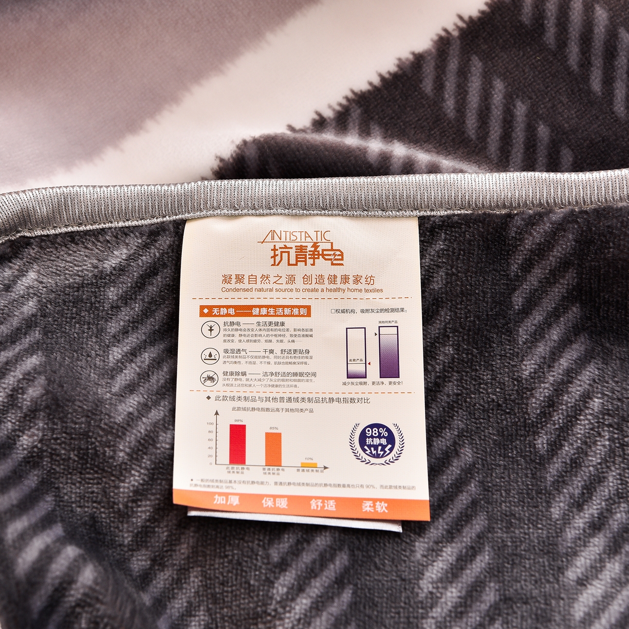 91家纺网 家纺一手货源 找家纺 博兰蒂 2025新款床裙款高克重牛奶绒印花学生三件套 爵士格调