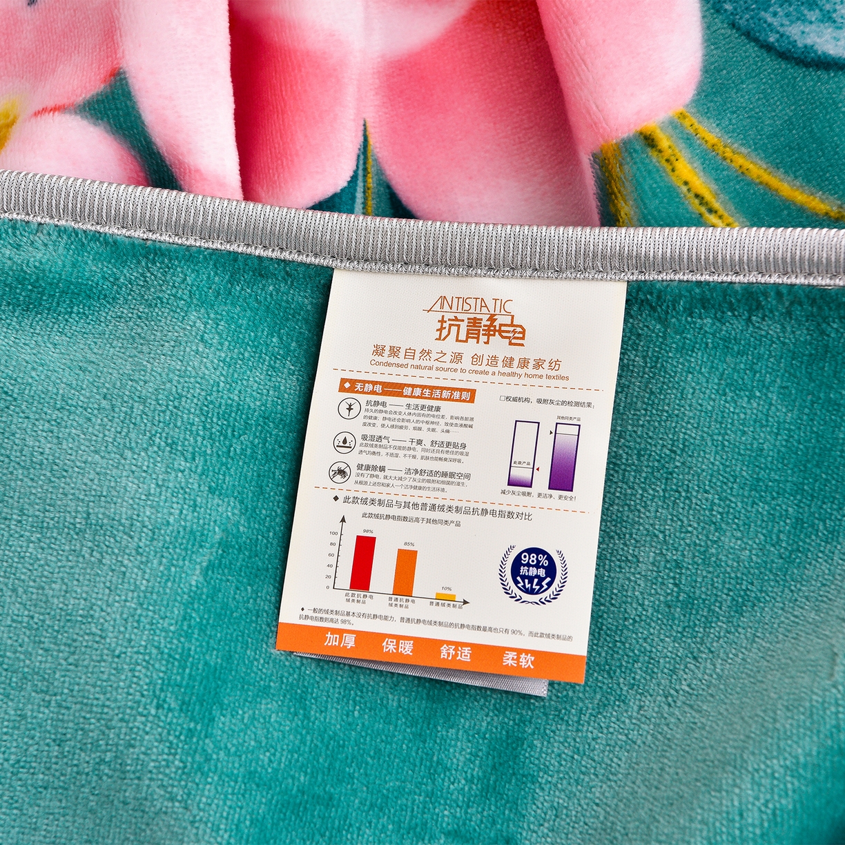 91家纺网 家纺一手货源 找家纺 博兰蒂 2025新款床裙款高克重牛奶绒印花单被套 花开富贵