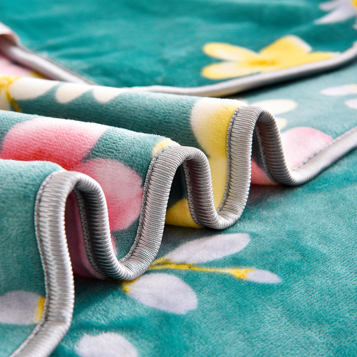 91家纺网 家纺一手货源 找家纺 博兰蒂 2025新款床裙款高克重牛奶绒印花单被套 花开富贵