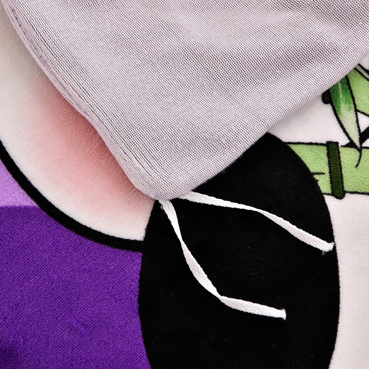 91家纺网 家纺一手货源 找家纺 博兰蒂 2025新款床裙款高克重牛奶绒印花学生三件套 熊猫-紫