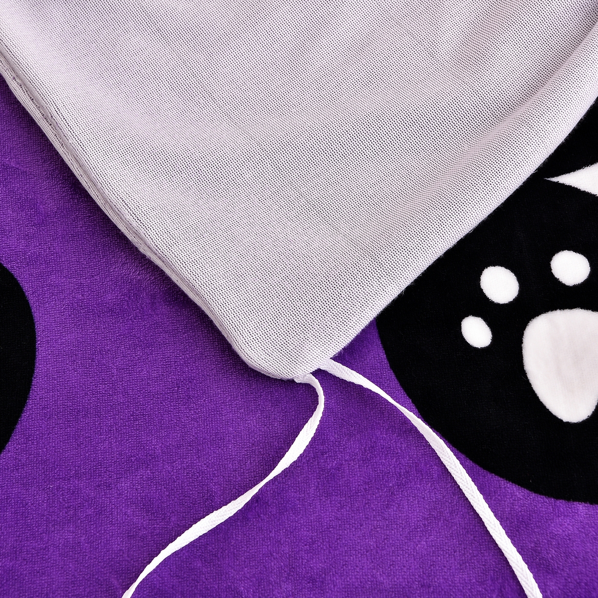 91家纺网 家纺一手货源 找家纺 博兰蒂 2025新款床裙款高克重牛奶绒印花单被套 熊猫-紫