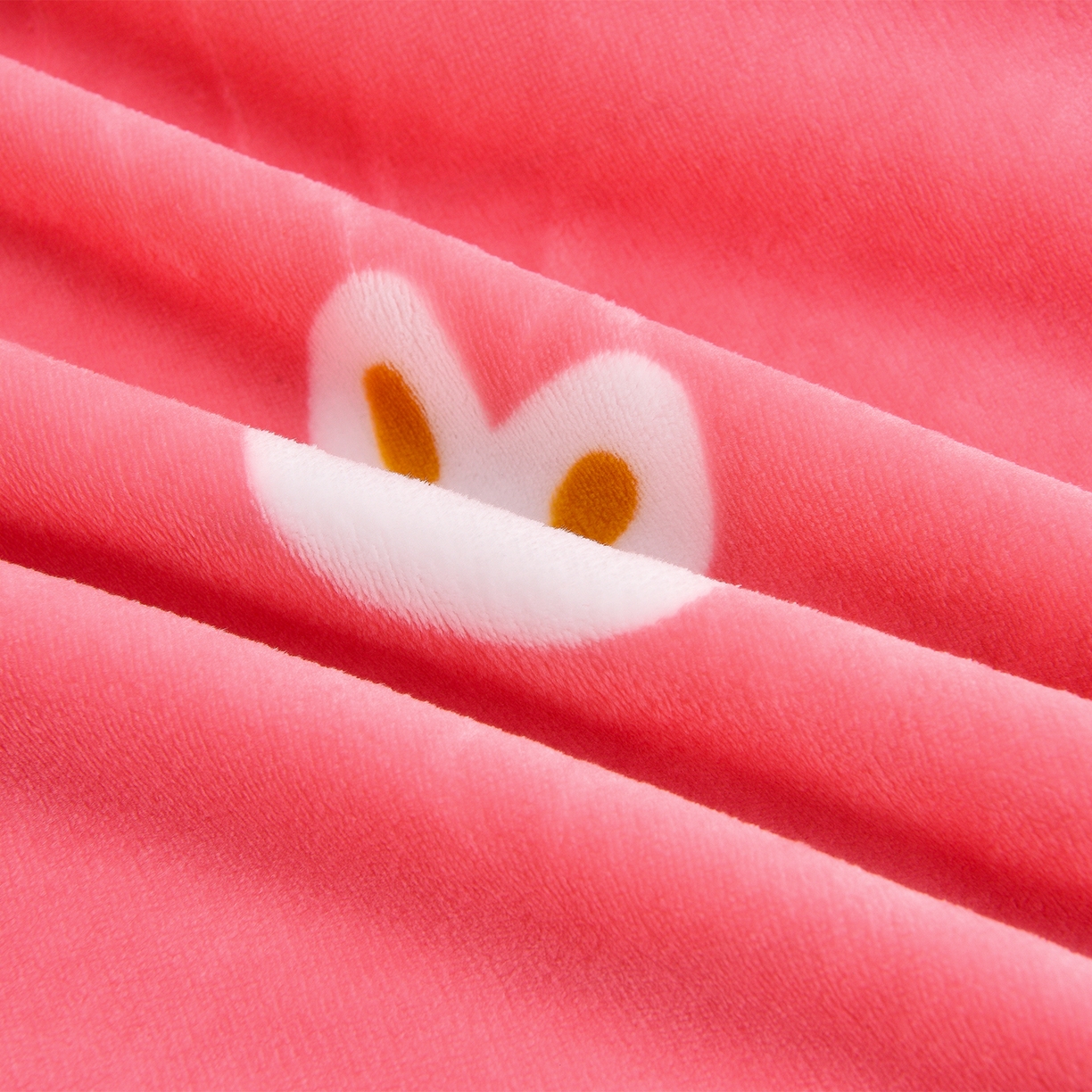 91家纺网 家纺一手货源 找家纺 博兰蒂 2025新款床裙款高克重牛奶绒印花单被套 樱桃小兔