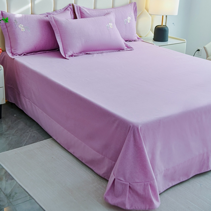 91家纺网 家纺一手货源 找家纺 （总）U品汇 2025新品长绒棉加厚全棉纯棉磨毛刺绣花四件套生态磨毛套件