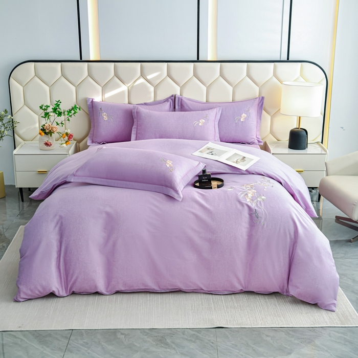 91家纺网 家纺一手货源 找家纺 （总）U品汇 2025新品长绒棉加厚全棉纯棉磨毛刺绣花四件套生态磨毛套件