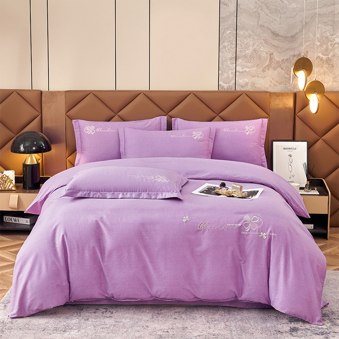 91家纺网 家纺一手货源 找家纺 （总）U品汇 2025新品长绒棉加厚全棉纯棉磨毛刺绣花四件套生态磨毛套件