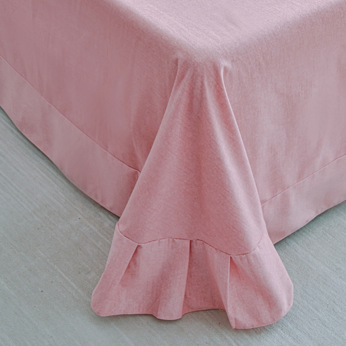 91家纺网 家纺一手货源 找家纺 U品汇 2025新品长绒棉加厚全棉纯棉磨毛刺绣花四件套生态磨毛套件 扶摇-红豆沙