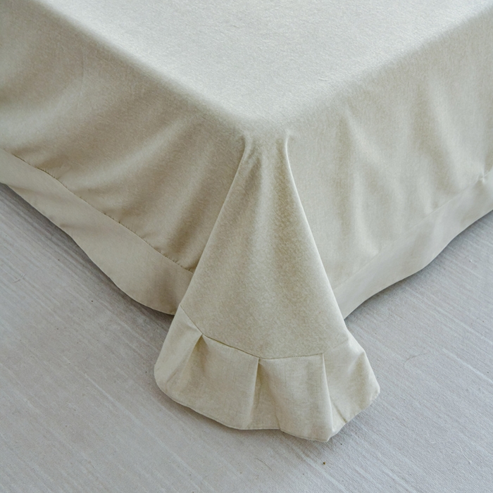 91家纺网 家纺一手货源 找家纺 U品汇 2025新品长绒棉加厚全棉纯棉磨毛刺绣花四件套生态磨毛套件 扶摇-灰咖