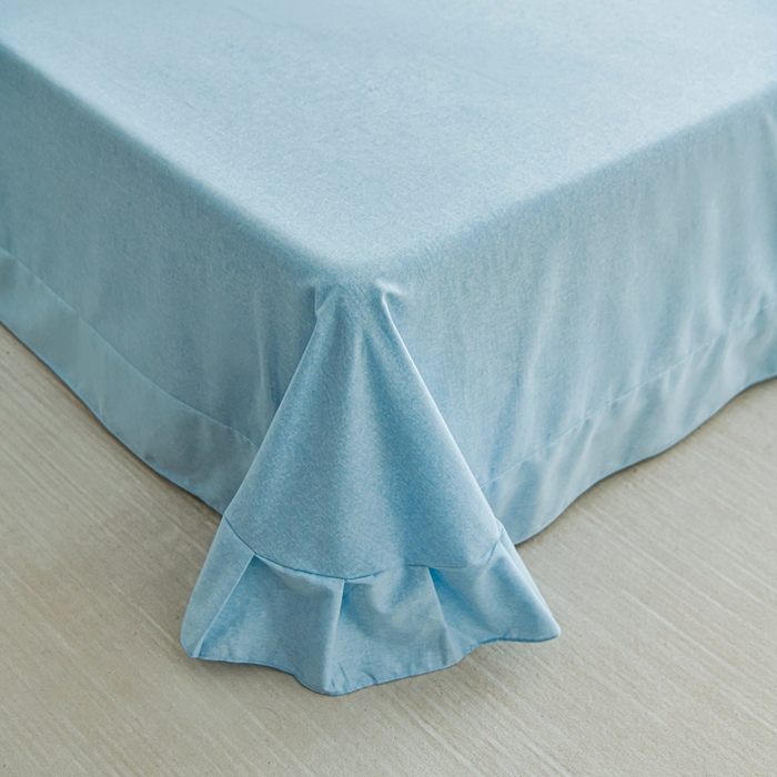 91家纺网 家纺一手货源 找家纺 U品汇 2025新品长绒棉加厚全棉纯棉磨毛刺绣花四件套生态磨毛套件 扶摇-星空蓝