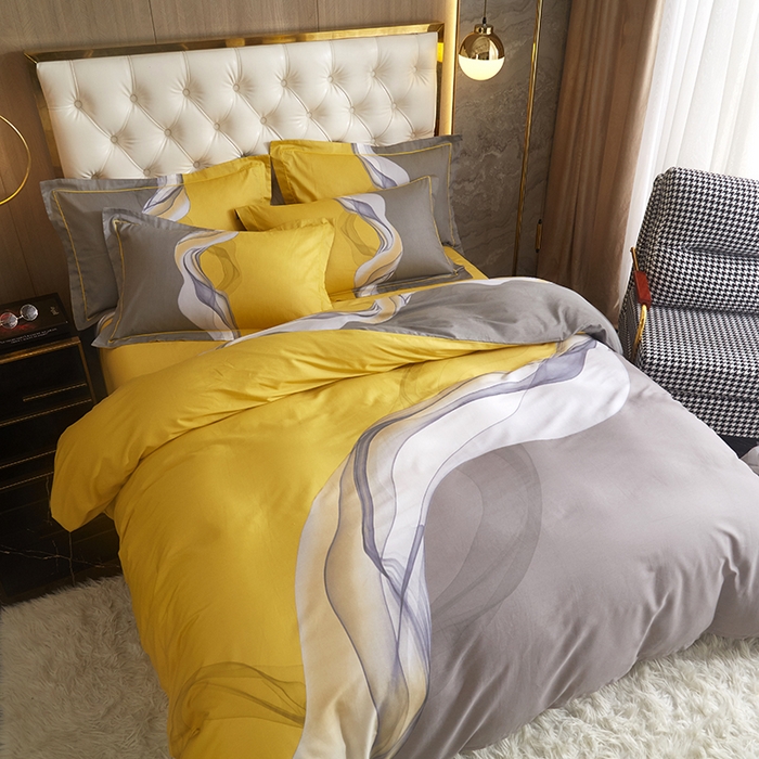 启航家居 2025新款全棉纯棉磨毛大版印花四件套 生活情调