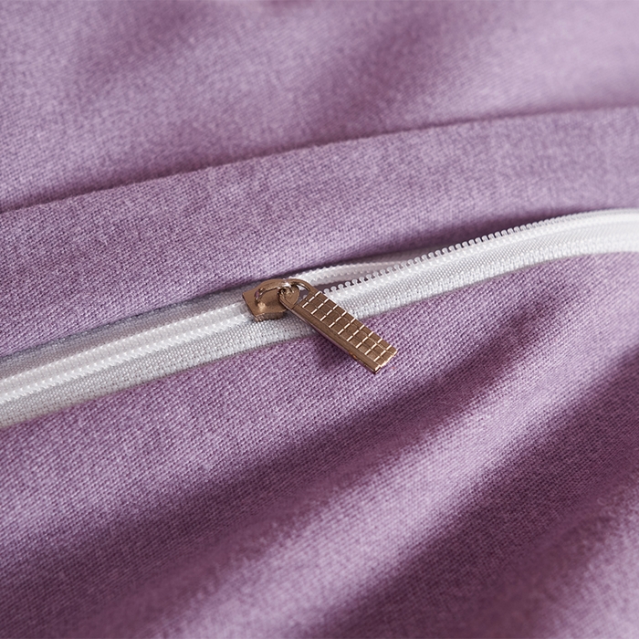 91家纺网 家纺一手货源 找家纺 U品汇 2025新品长绒棉加厚全棉纯棉磨毛刺绣花四件套生态磨毛套件 私情叶语-星空紫