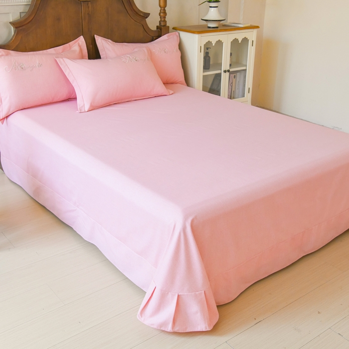 91家纺网 家纺一手货源 找家纺 U品汇 2025新品长绒棉加厚全棉纯棉磨毛立体刺绣花四件套生态磨毛加绒（玫瑰物语） 玫瑰物语-糖粉