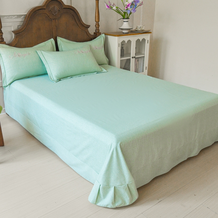 91家纺网 家纺一手货源 找家纺 U品汇 2025新品长绒棉加厚全棉纯棉磨毛立体刺绣花四件套生态磨毛加绒（玫瑰物语） 玫瑰物语-浅灰绿