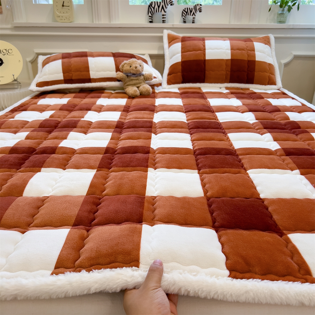 91家纺网 家纺一手货源 找家纺 迪梦思 2024新款正版授权卡通牛奶绒床垫床护垫 学生床垫床笠 奥特曼战士-床笠款