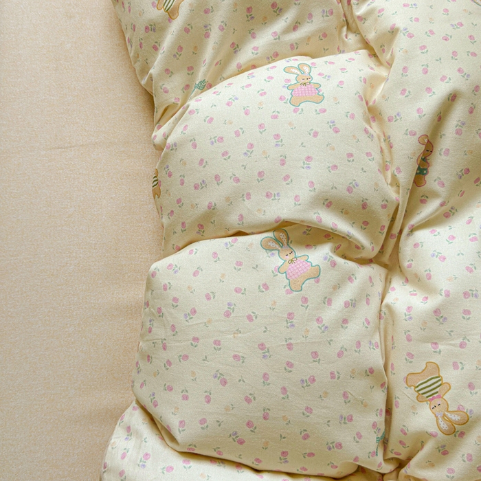 91家纺网 家纺一手货源 找家纺 U品汇 【A类母婴级】加厚全棉纯棉磨毛数码印花四件套生态磨毛100%棉（不是全棉不要钱） 迷你兔