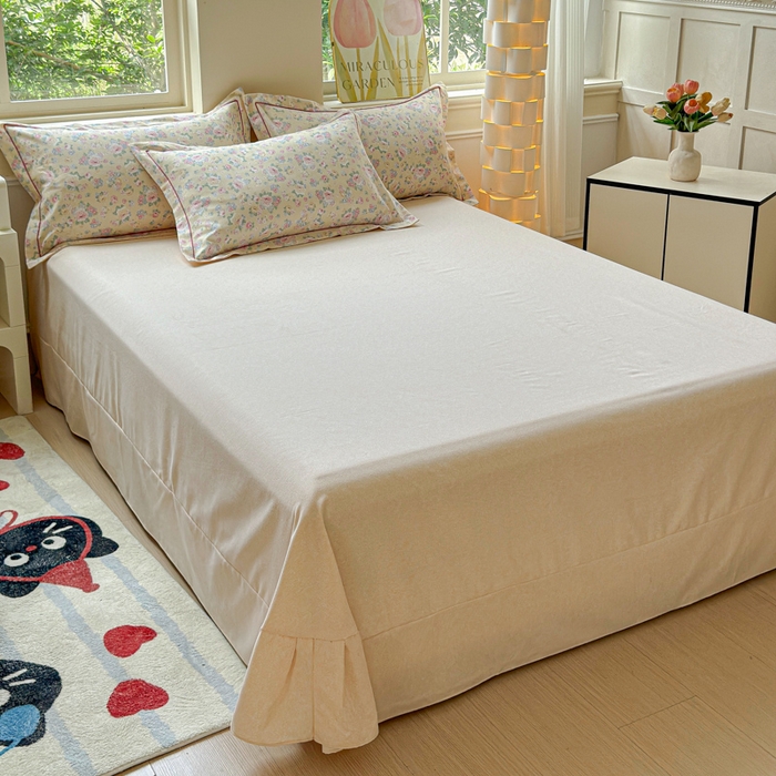 91家纺网 家纺一手货源 找家纺 U品汇 【A类母婴级】加厚全棉纯棉磨毛数码印花四件套生态磨毛100%棉（不是全棉不要钱） 初暖