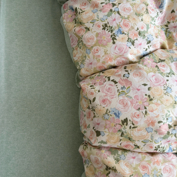 91家纺网 家纺一手货源 找家纺 U品汇 【A类母婴级】加厚全棉纯棉磨毛数码印花四件套生态磨毛100%棉（不是全棉不要钱） 初颜绿