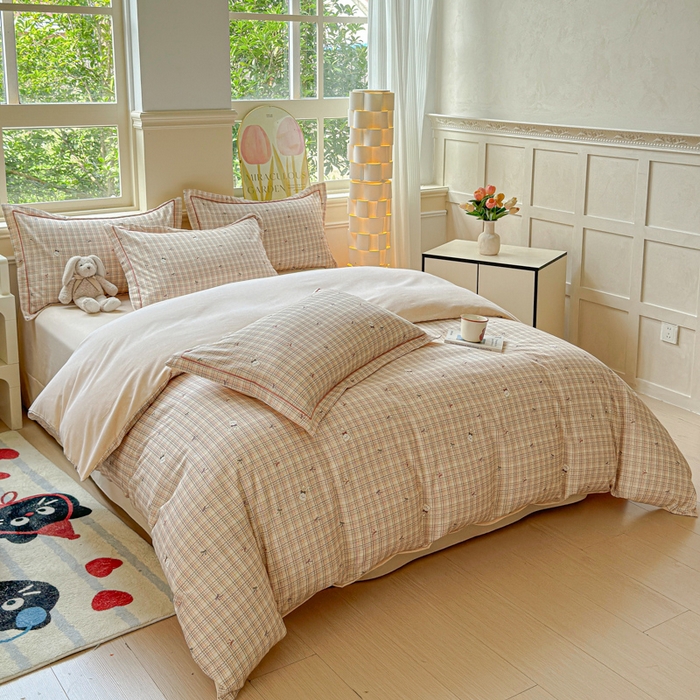 91家纺网 家纺一手货源 找家纺 U品汇 【A类母婴级】加厚全棉纯棉磨毛数码印花四件套生态磨毛100%棉（不是全棉不要钱） 蝴蝶结