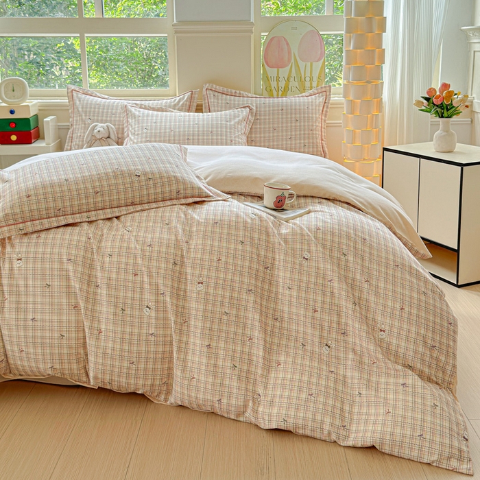 91家纺网 家纺一手货源 找家纺 U品汇 【A类母婴级】加厚全棉纯棉磨毛数码印花四件套生态磨毛100%棉（不是全棉不要钱） 蝴蝶结