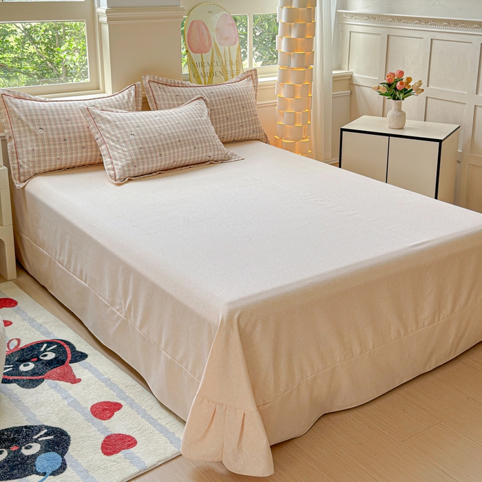 91家纺网 家纺一手货源 找家纺 U品汇 【A类母婴级】加厚全棉纯棉磨毛数码印花四件套生态磨毛100%棉（不是全棉不要钱） 蝴蝶结