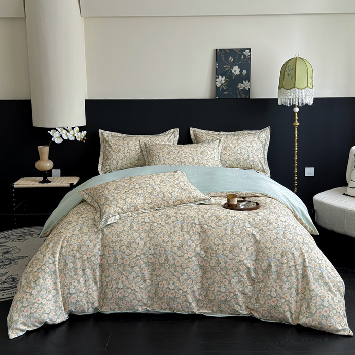 91家纺网 家纺一手货源 找家纺 U品汇 【A类母婴级】加厚全棉纯棉磨毛数码印花四件套生态磨毛100%棉（不是全棉不要钱） 花妍然