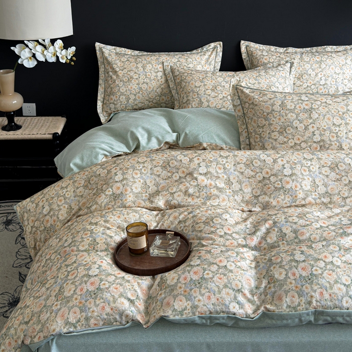 91家纺网 家纺一手货源 找家纺 U品汇 【A类母婴级】加厚全棉纯棉磨毛数码印花四件套生态磨毛100%棉（不是全棉不要钱） 花妍然