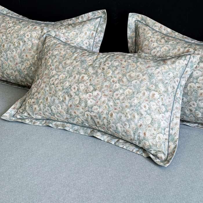 91家纺网 家纺一手货源 找家纺 U品汇 【A类母婴级】加厚全棉纯棉磨毛数码印花四件套生态磨毛100%棉（不是全棉不要钱） 花影绿