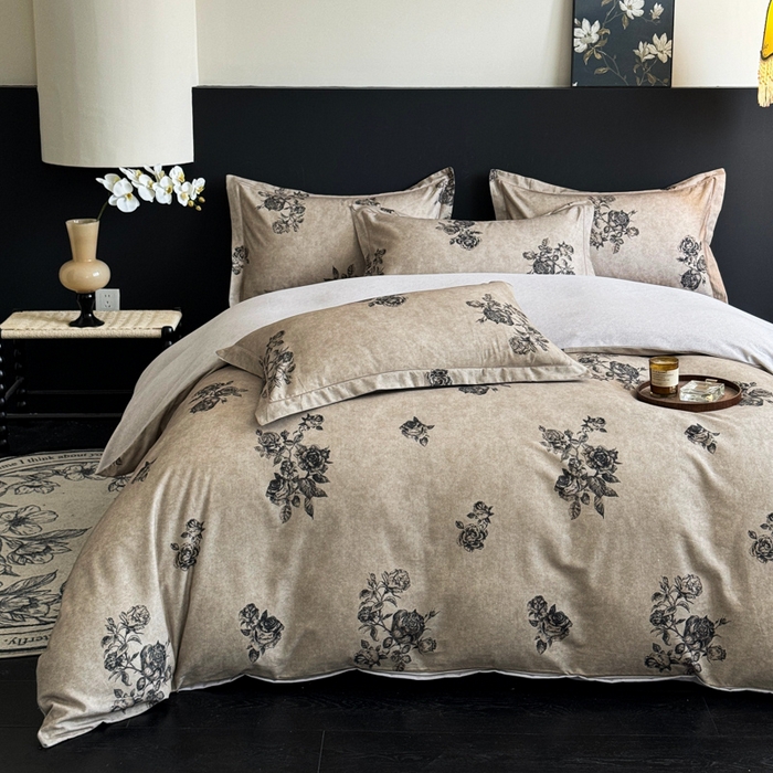 91家纺网 家纺一手货源 找家纺 U品汇 【A类母婴级】加厚全棉纯棉磨毛数码印花四件套生态磨毛100%棉（不是全棉不要钱） 玫瑰恋人