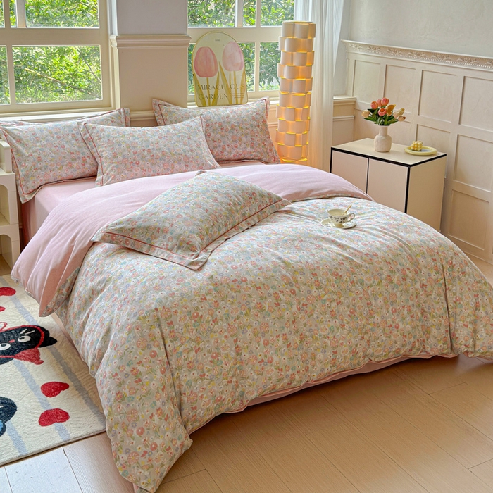 91家纺网 家纺一手货源 找家纺 U品汇 【A类母婴级】加厚全棉纯棉磨毛数码印花四件套生态磨毛100%棉（不是全棉不要钱） 梦冉