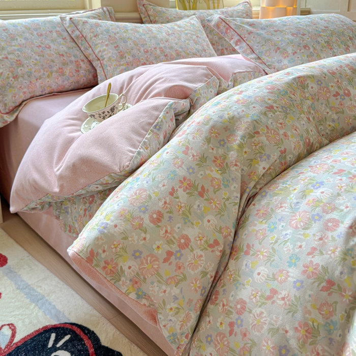 91家纺网 家纺一手货源 找家纺 U品汇 【A类母婴级】加厚全棉纯棉磨毛数码印花四件套生态磨毛100%棉（不是全棉不要钱） 梦冉