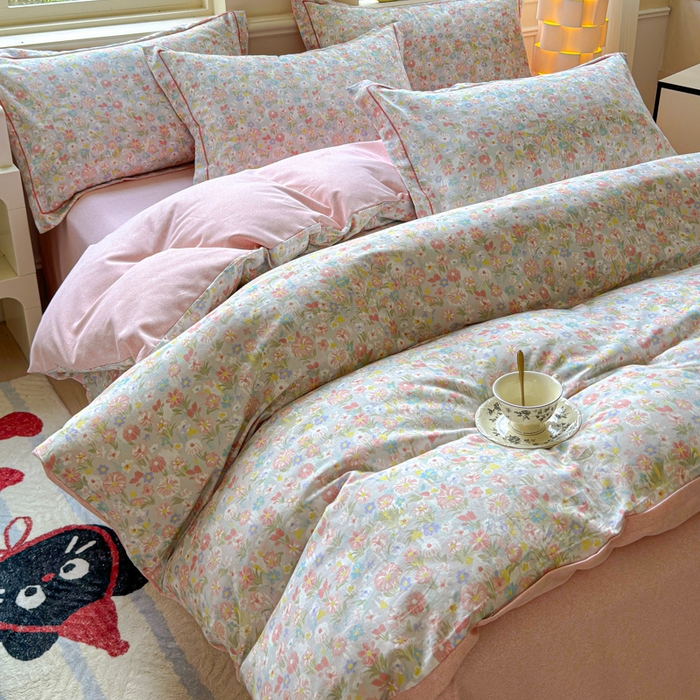 91家纺网 家纺一手货源 找家纺 U品汇 【A类母婴级】加厚全棉纯棉磨毛数码印花四件套生态磨毛100%棉（不是全棉不要钱） 梦冉